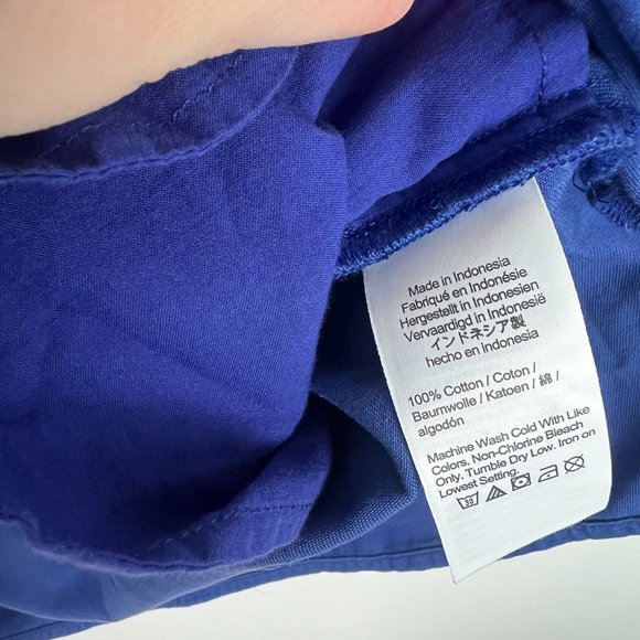 NWT Madewell Mini Shirtdress in Regenerative Chino Long Sleeve Blue Size Small S - Picture 9 of 12